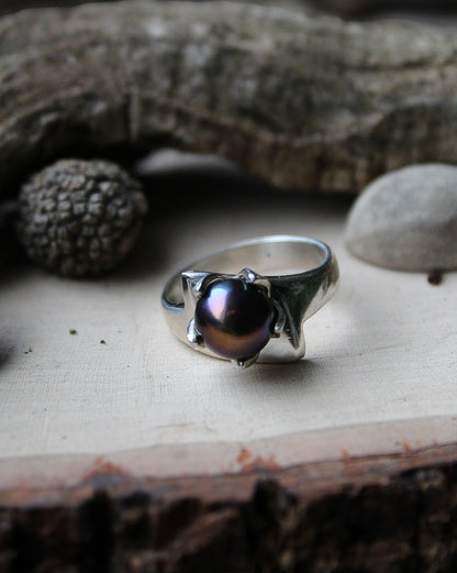 Fresh Water Pearl, Sterling Silver Ring