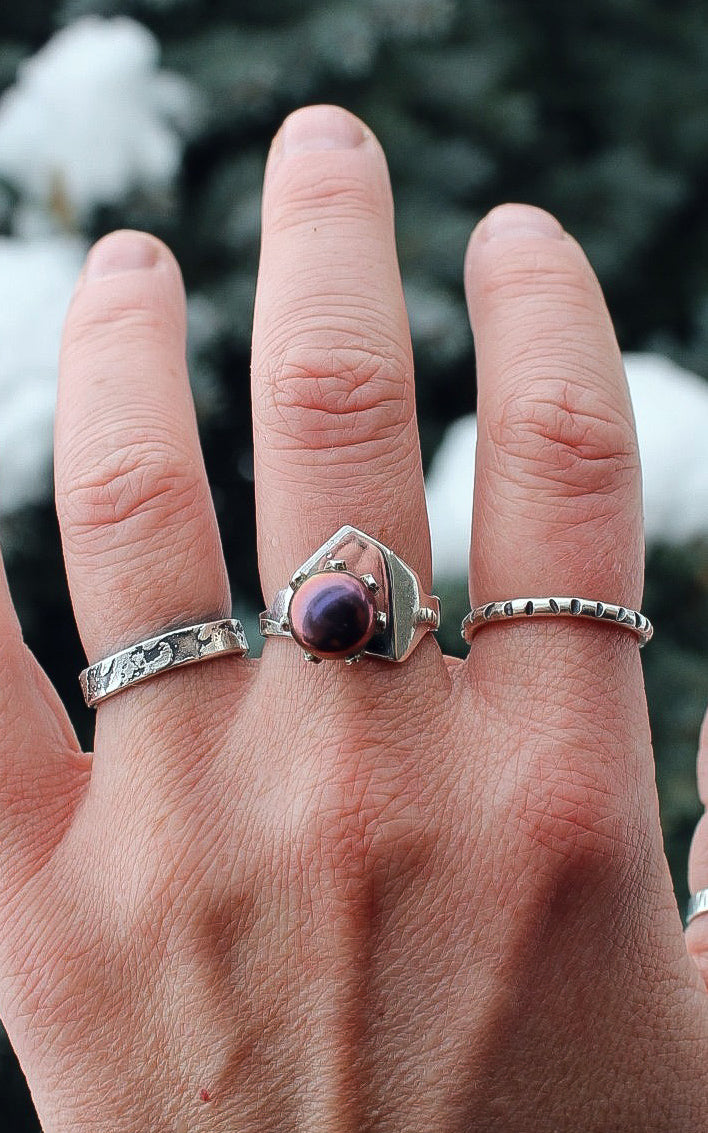 Fresh Water Pearl, Sterling Silver Ring