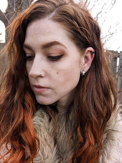 Size Small Rustic Hoop Earrings, Made to Order