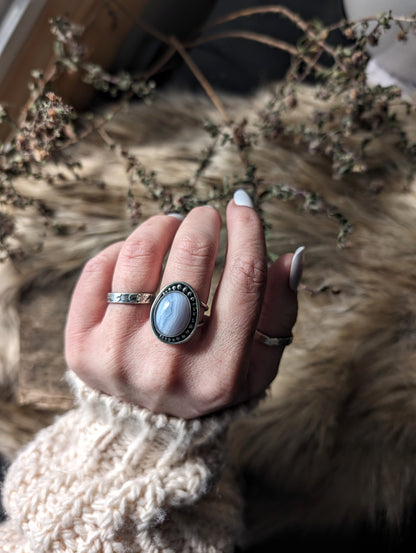 Made in Your Size, Blue Lace Agate Ring